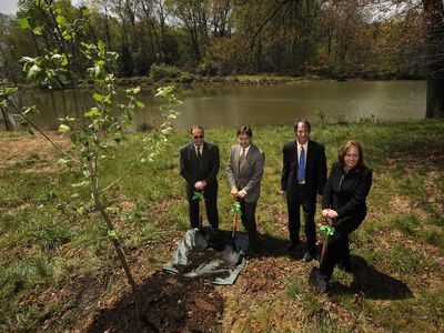 Earth Day moon tree planting.