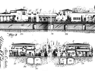 Houses with underground railway