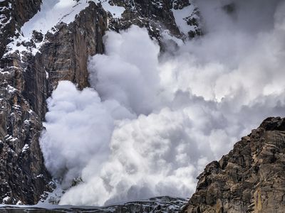 Avalanche In Karakoram Mountains, Ultar Trek, Karimabad, Hunza Valley, Gilgit-Baltistan, Pakistan