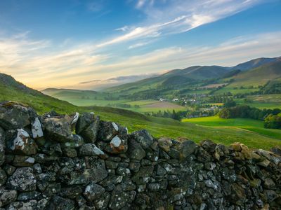 Beautiful Rolling Scottish Countryside At Dusk