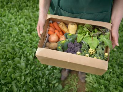 box of vegetables