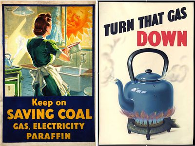 National Archives posters about saving fuel