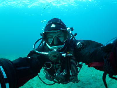 Chris Roxburgh, scuba diver in Great Lakes