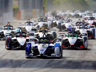 Racers on the grid. 