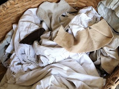 basket of cotton rags