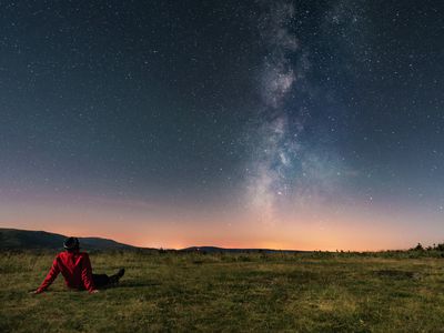 gazing at the night sky