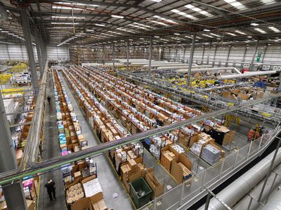 Interior of Amazon Warehouse