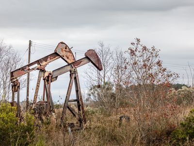 Rusty Abandoned oil pumps in Texas