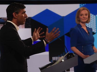 Rishi Sunak and Liz Truss in BBC Leadership Debate