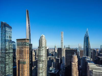 Skinny glass towers on Billionaires' Row, New York City