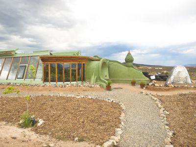 An earthship.