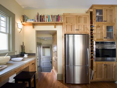 Fridge in kitchen