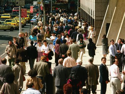 Crowded street in New York