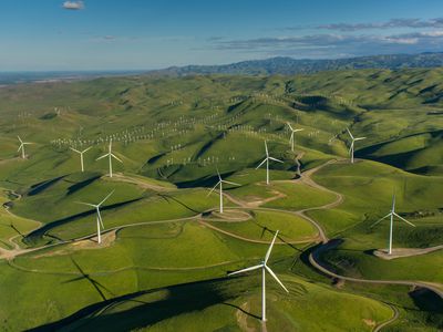 A 48 turbine windfarm in Northern California