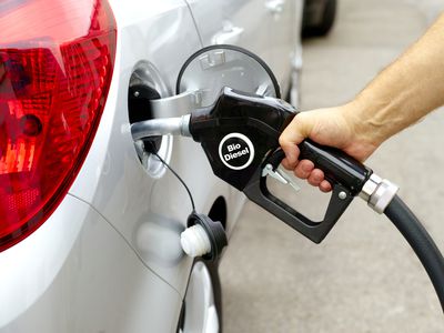 Filling up a vehicle with biodiesel