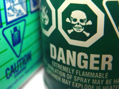 household hazardous waste safety warning labels