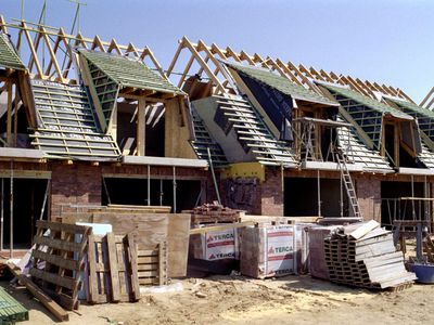 Houses under construction in Germany