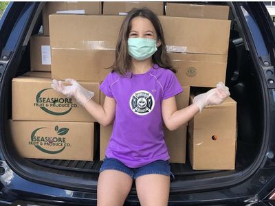 girl with food rescue delivery