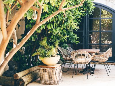 Green courtyard in Turkey