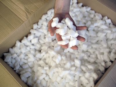 Hand Holding Packing Peanuts