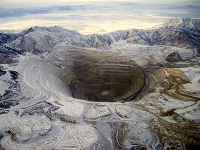 High Angle View Of Bingham Canyon Mine