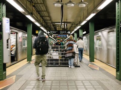 a busy atlantic avenue subway station underground in new york city