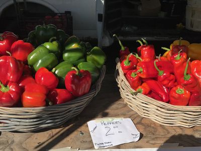 Peppers at the farmers market