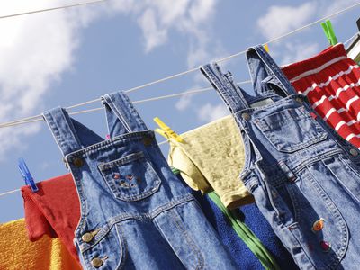 Drying laundry on a line instead of in a clothes dryer is good for the environment.