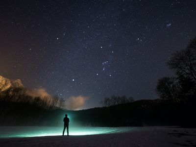 looking at the night sky in January