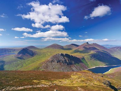 A landscape view of Northern Ireland from a hike