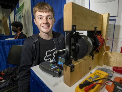 Robert Sansone with his project