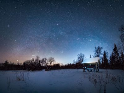 starry night sky in December