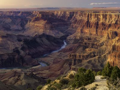 Sunset over Colorado River from a Grand Canyon viewpoint