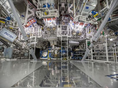 The target chamber of LLNLâs National Ignition Facility