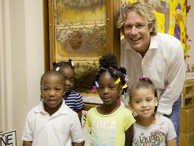 Ted Dennard at a beekeeping workshop.