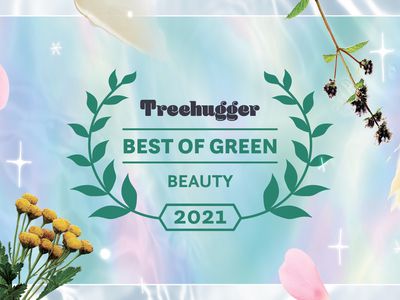 Beautiful illustration showing the Best of Green Awards badge for beauty