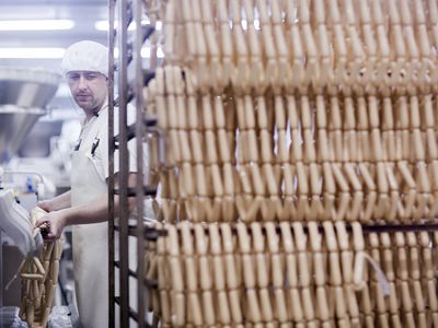 making tofu sausages