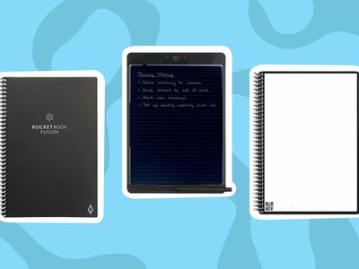 A collage of smart reusable notebooks we recommend on a colorful background