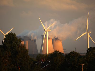 Wind Turbines Erected Next To Europe's Biggest Coal Powered Power Station