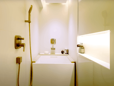 Bathroom makeover in Japanese-style